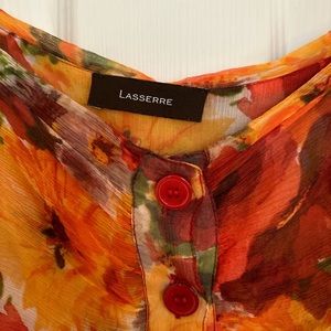Lasserre Orange Floral Midi Skirt 🌷